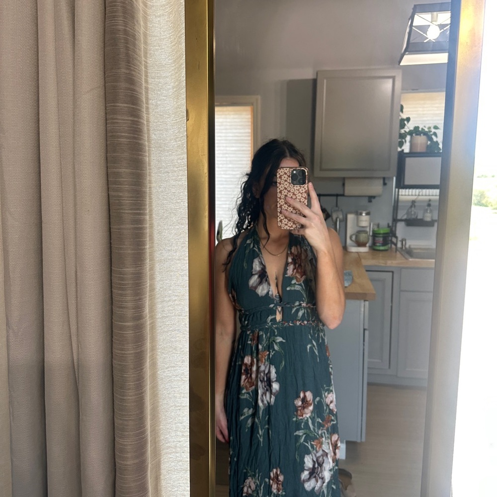 Floral Halter Maxi Dress